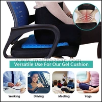 Silicone Rubber Soft Cushion Seat Pillow, Seat Cushion Pad Pressure Sore Relief Ultimate Breathable Design Gel Comfort, Blue (Gel Memory Foam)  